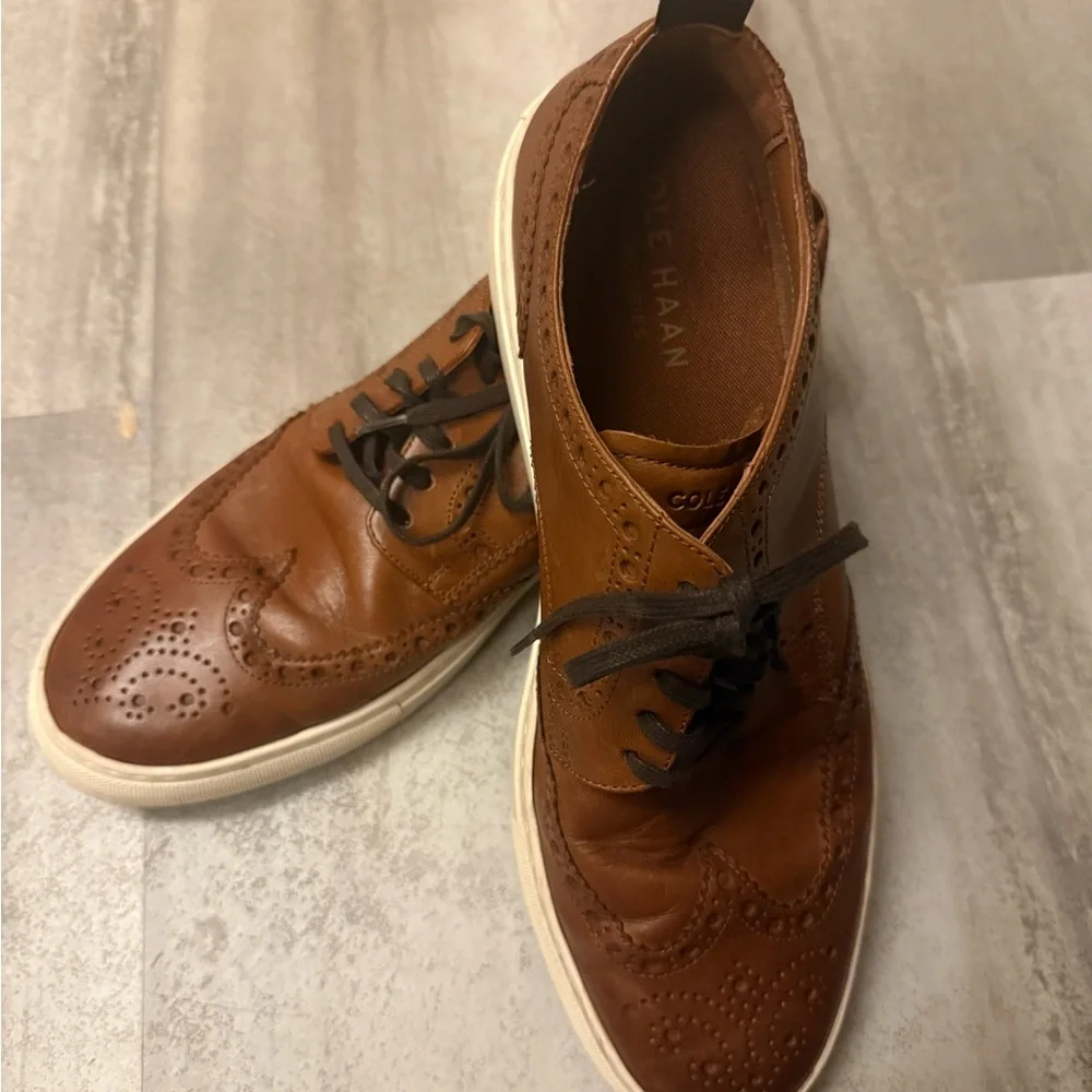 Cole Haan Men's Tan Leather Oxfords